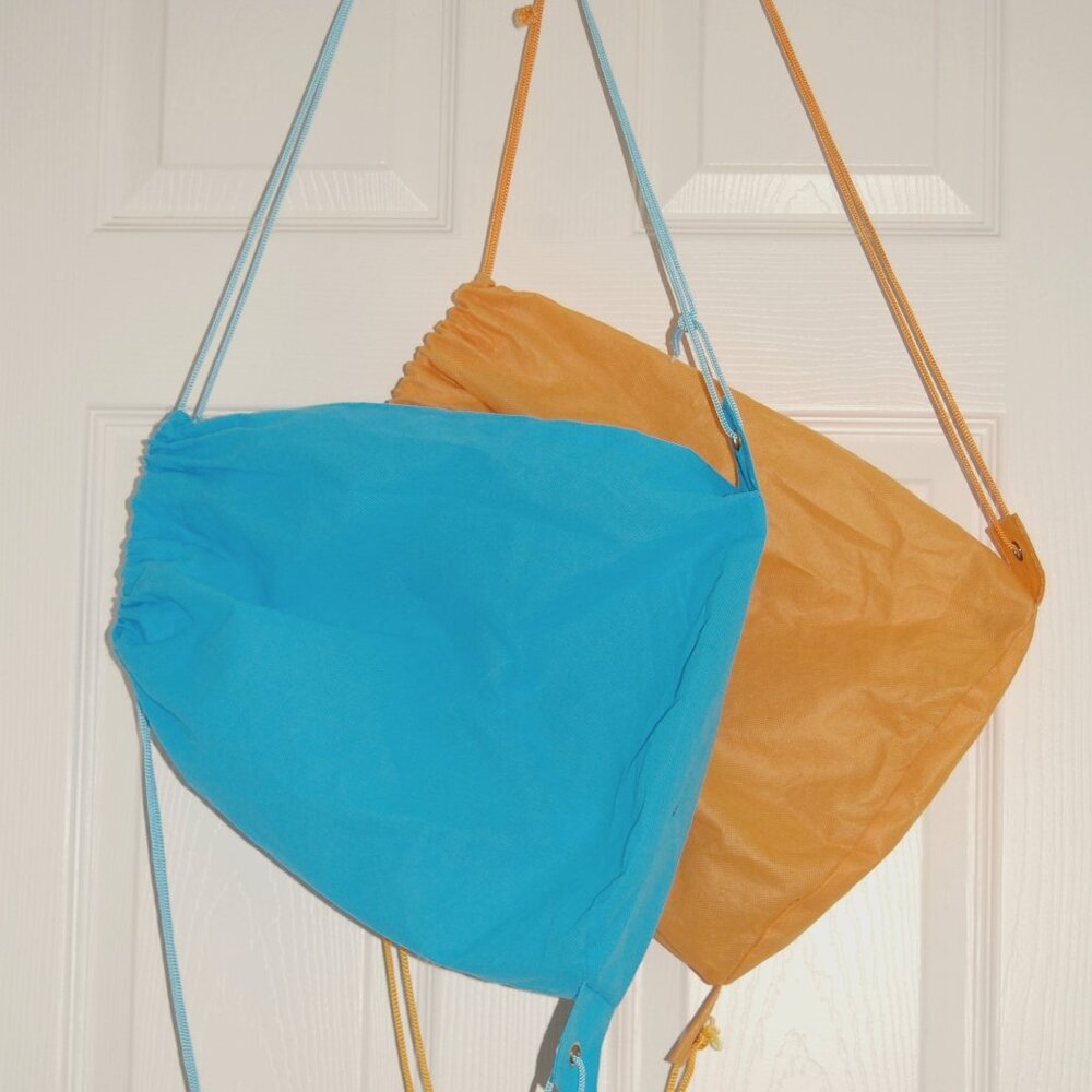 Horizon Group USA Drawstring Bags, Orange & Blue